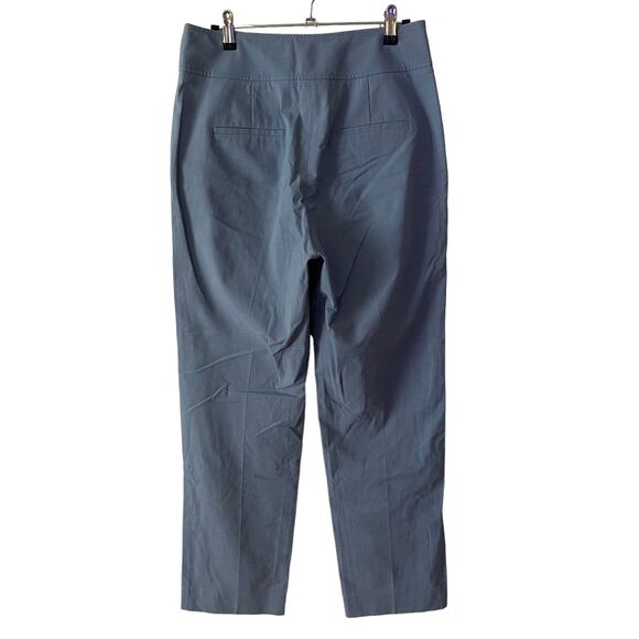 Rebecca Taylor 6 Stretch Cotton Suit Tailored Dress Pants Blue High Rise - Picture 8 of 10